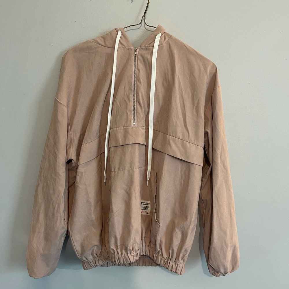 Salmon colored half zip size small